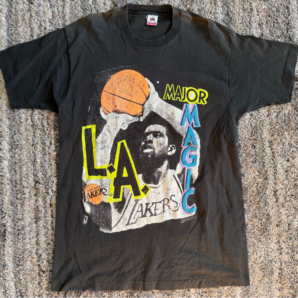 Vintage 90s  Magic Johnson Los Angeles Lakers FOTL Size XL